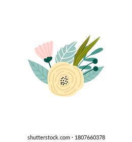 Un lindo ramo de flores vectorial