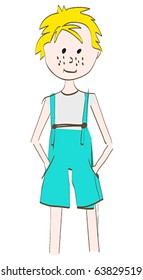 Vector cute boy illustration