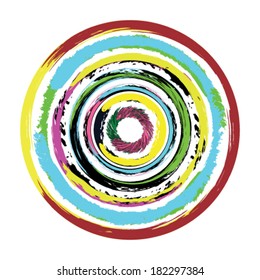 Vector cute brush strokes and ink. Abstract design element.