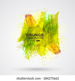 Vector cute brush strokes and ink. Abstract design element.