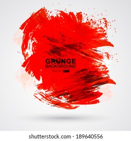 Vector cute brush strokes and ink. Abstract design element.