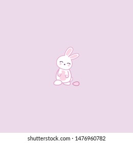 vector of cute bunny it can be use in post card or animation video