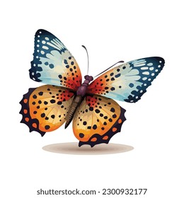 vector cute butterfly cartoon style