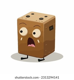 vector cute cajon cartoon style