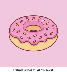 Vector cute Cake  illustration cartoon doodle flat colorful line art vector design