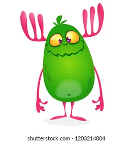 Vector cute caroon alien. Halloween monster character