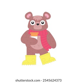 Vector Cute Cartoon Autumn Animals 