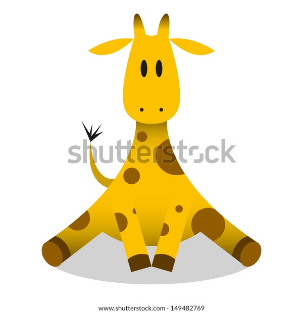 Download Vector Cute Cartoon Baby Giraffe Icon Stock Vector ...