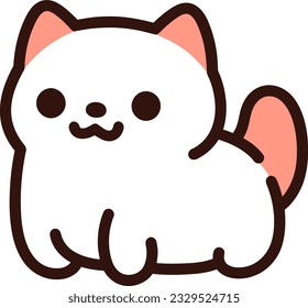 vector cute cartoon cat illustration