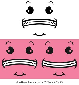 vector cute cartoon faces for all your graphic needs