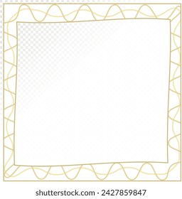 Vector cute cartoon frame with curvy line and dots