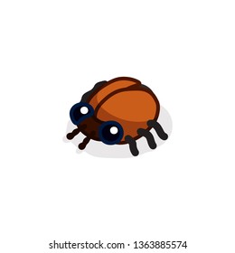 vector cute cartoon insect clip art beetle