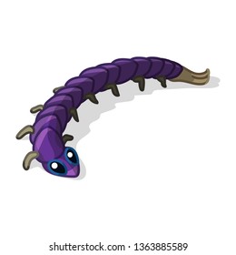 vector cute cartoon insect clip art Chilopoda centipede