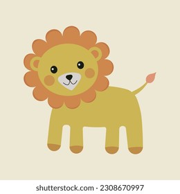 Vektorcute Cartoon Löwe in verschiedenen Posen Illustration