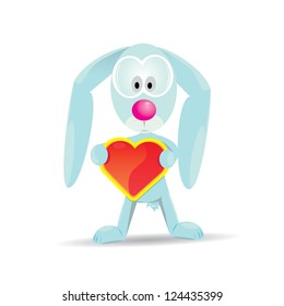 vector cute cartoon pink cat holding heart. love concept illustration. valentine day love beautiful card.