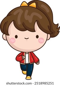 Um vetor de Cartoon Runner Bonito