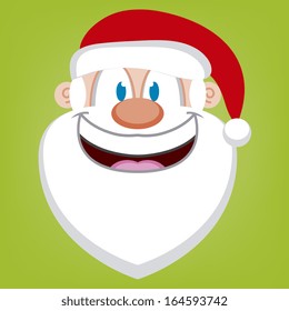 A Vector Cute Cartoon Santa Claus Laughing Face