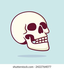 vector cute cartoon skull art design illustration