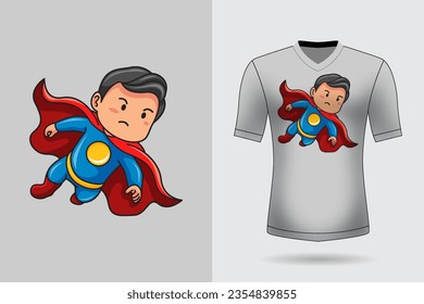 Vector cute cartoon superhero vector icon illustration animal nature icon concept isolated