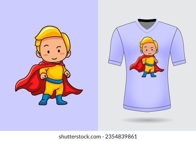 Vector lindo caricatura superhéroe icono icono icono de la naturaleza animal concepto aislado