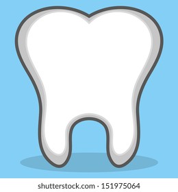 Vector Cute Cartoon Tooth