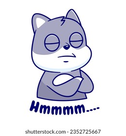 vector cute cat character emotes element collection isolated
