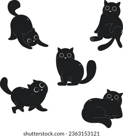 Vector cute cat vector collection