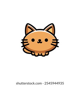 Vector of cute cat flat icon