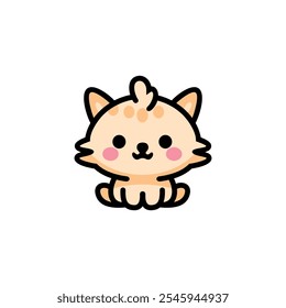 Vector of cute cat flat icon