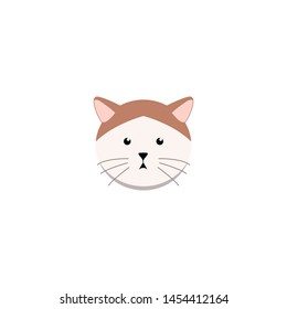 vector of cute cat head simply