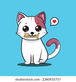 vector cute cat icon vector illustration