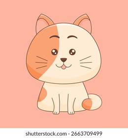 Vektorgrafik niedlich Katze Illustration Cartoon zeichnen