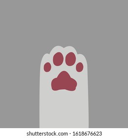 Vector of a  cute cat paw