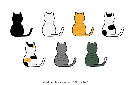 Vector Cute Cats Stock Vector (Royalty Free) 113452267