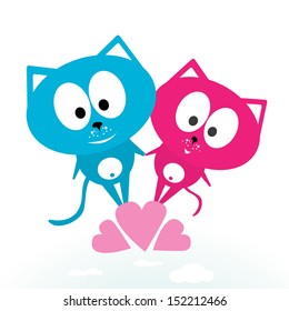 vector cute cats