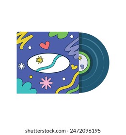 Vector Cute Cd Case kpop Cartoon Illustration Isolated