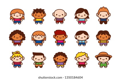 Vector Cute Character Isolated On White Background