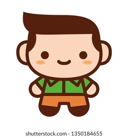 Vector Cute Character Isolated On White Background