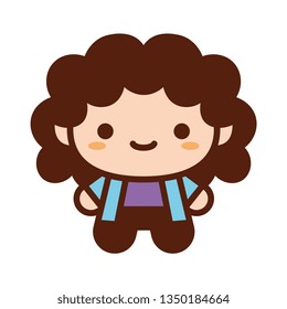 Vector Cute Character Isolated On White Background