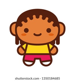 Vector Cute Character Isolated On White Background