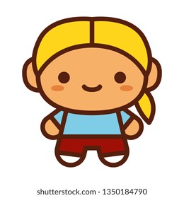 Vector Cute Character Isolated On White Background