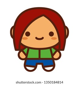 Vector Cute Character Isolated On White Background
