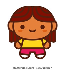 Vector Cute Character Isolated On White Background