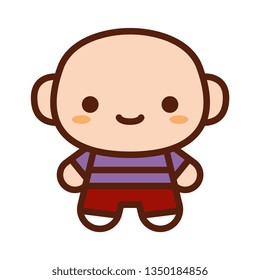Vector Cute Character Isolated On White Background