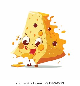 vector cute cheese cartoon style