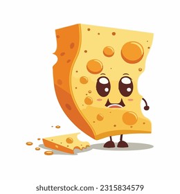 vector cute cheese cartoon style