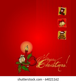 vector cute Christmas background for your greeting card