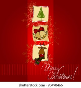 vector cute Christmas background for your greeting card