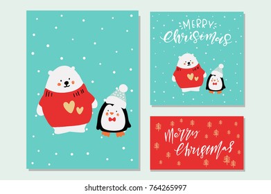 Vector Cute Christmas Graphics, Holiday Cards with Hand Drawn Elements, Holiday Backgrounds, Greeting Cards, X-mas Invitations, Lovely Characters