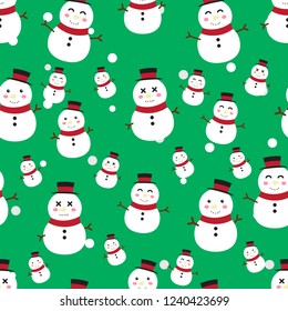 Vector Cute Christmas and New Year seamless pattern.
